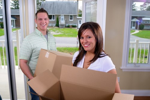 A professional removals team preparing a home move in West Norwood