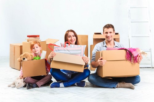 Removal van and moving equipment for a West Norwood home move