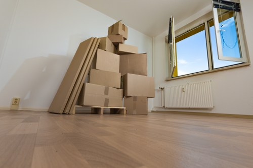 Local commercial movers handling desks and workstations in South London