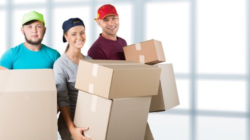 Protected moving team using PPE during a West Norwood relocation