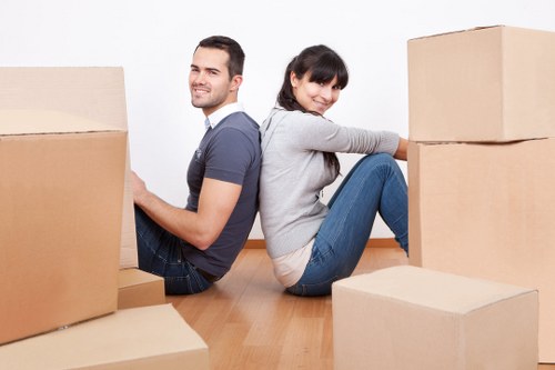 Removal van supporting a flat move in West Norwood